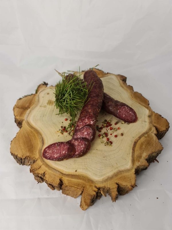 Wildschwein Salami mit grünem Pfeffer 300g